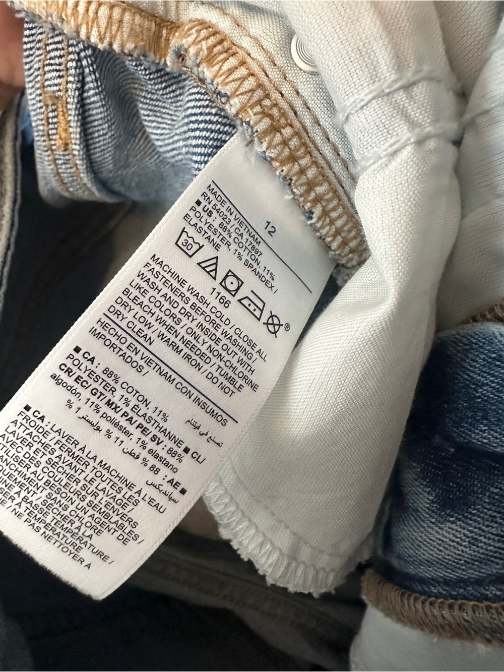 Old Navy OG Straight Jeans Women’s 12 High Rise Medium Wash Denim Ankle - Picture 7 of 7